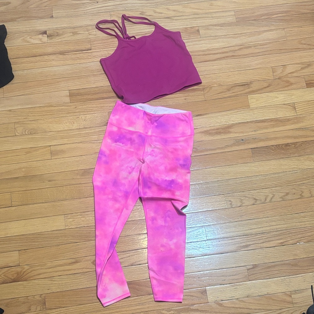 Pink and Purple Women's Activewear Set